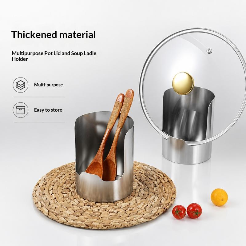 Bean Hopper Lid - Stainless Steel Utensil Spatula Spoon Rest
