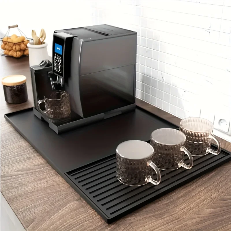 Bean Hopper Lid - 2-in-1 Silicone Coffee Bar Mat -