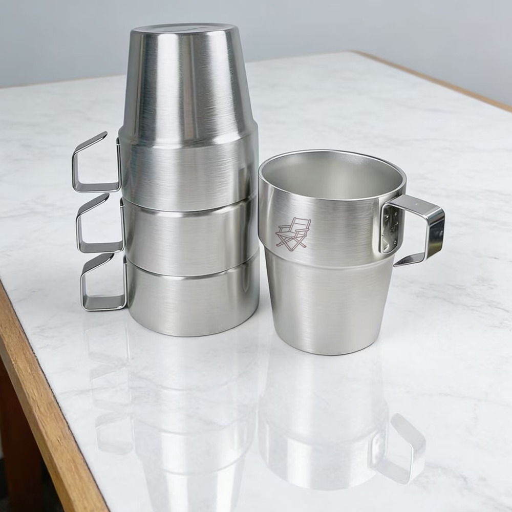 4 Pack Stainless Steel Camping - Coffee Equipment Travel Bag ulasan dan harga