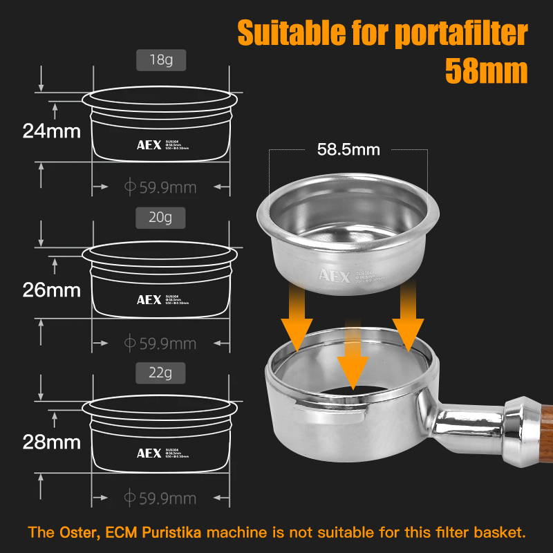 Coffee Filter Basket 58MM AEX  - Equipment Of Coffee Machine ulasan dan harga
