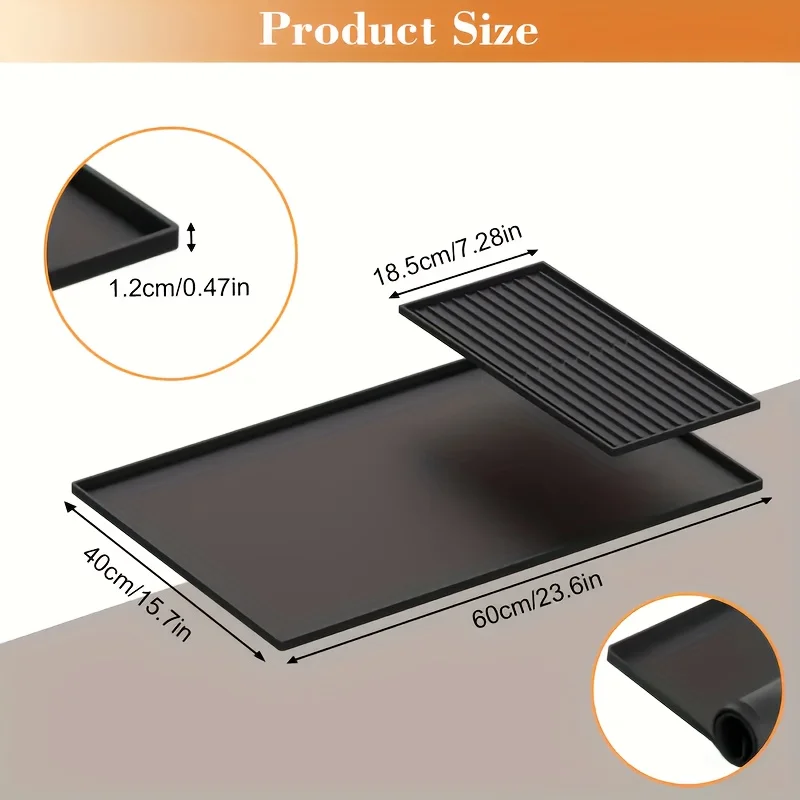 2-in-1 Silicone Coffee Bar Mat - Bean Hopper Lid ulasan dan harga