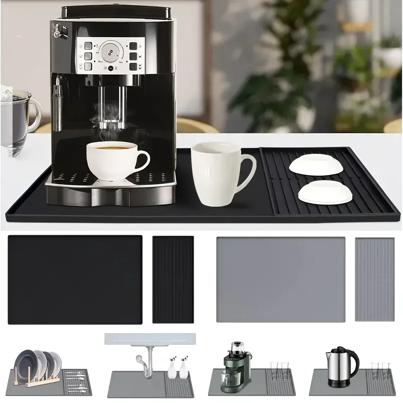2-in-1 Silicone Coffee Bar Mat - Bean Hopper Lid ulasan dan harga