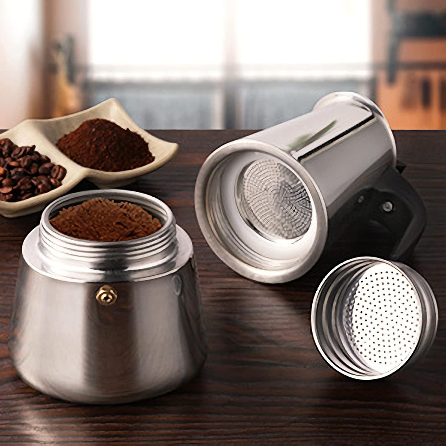4/6/9 Cups Moka Pot Caffe Mach - Coffee Equipment Accessories ulasan dan harga