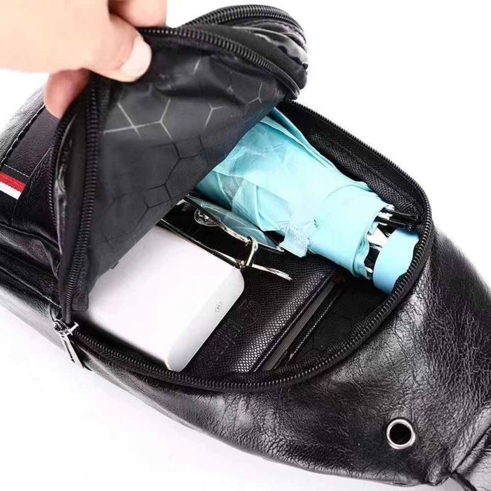Casual PU Leather Men Messenge - Coffee Equipment Travel Bag ulasan dan harga
